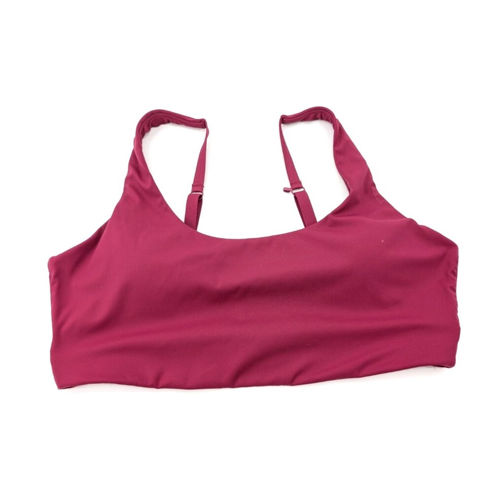 Pavoi Fuschia Pink Adjustable Shoulders Back Wireless Sports Bra Size Large